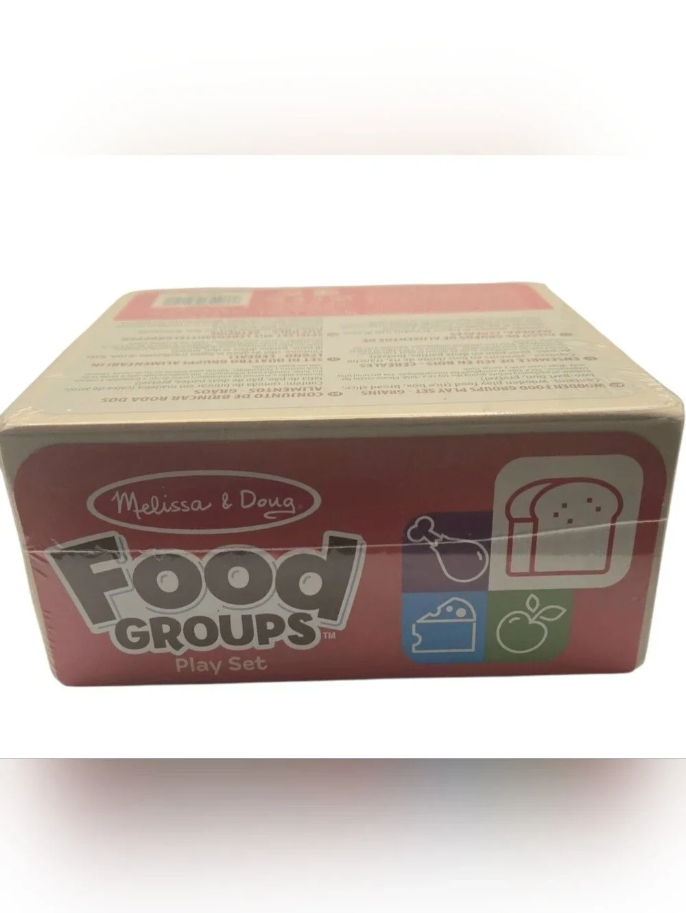 Melissa & Doug Kids Food Groups Wooden Food Play Set Rice, Bread, Buns & Pretzel